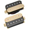Musiclily Basic Ceramic Humbucker Pickup Neck Bridge PU Set for Electric Guitar, Zebra (Set of 2)