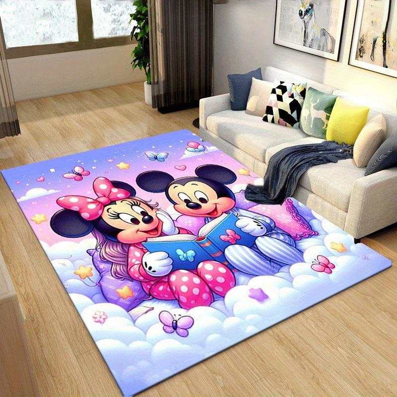 1pc Mickey Pattern Area Rug Soft Flannel Floor Mat for Living Room,Office,Bedroom and Carpet