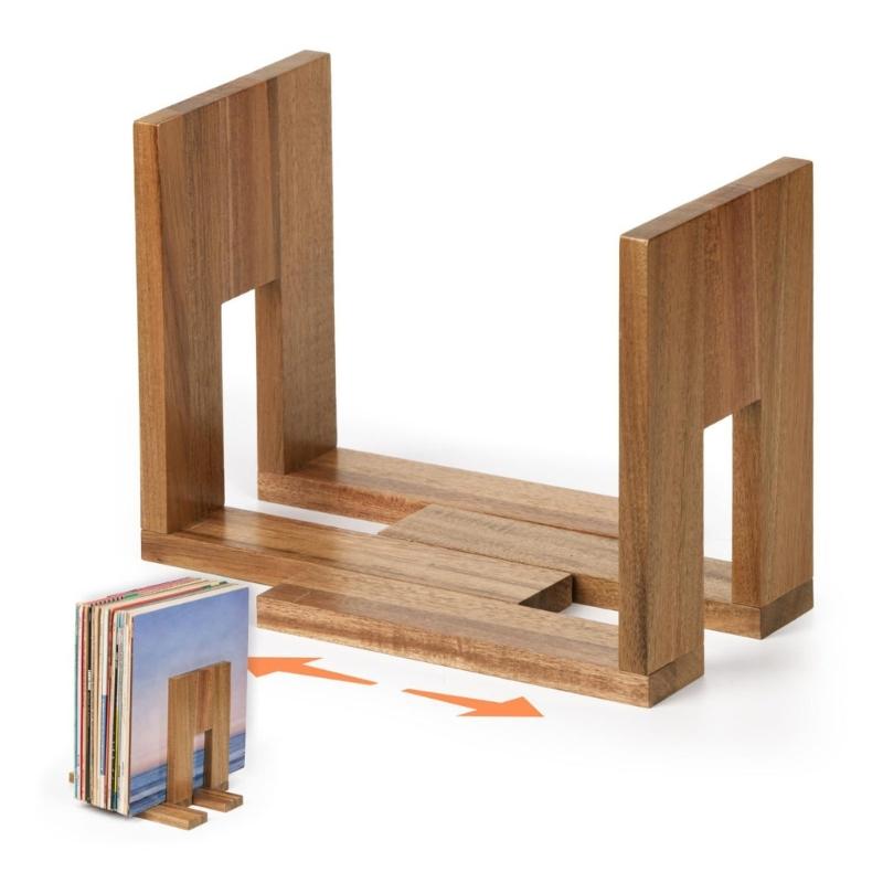 Verstellbarer Dokumentenständer L-Form Holz Buchstütze Platzsparend Schreibtisch Buchstopper Für Buch Magazin Album Verwaltung