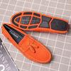 Sommermode Orange Slipper Herren Casual Bequeme Wildleder Schuhe Herren Niedrig Slip-On Fahrschuhe Herren Flats Größe 38-46