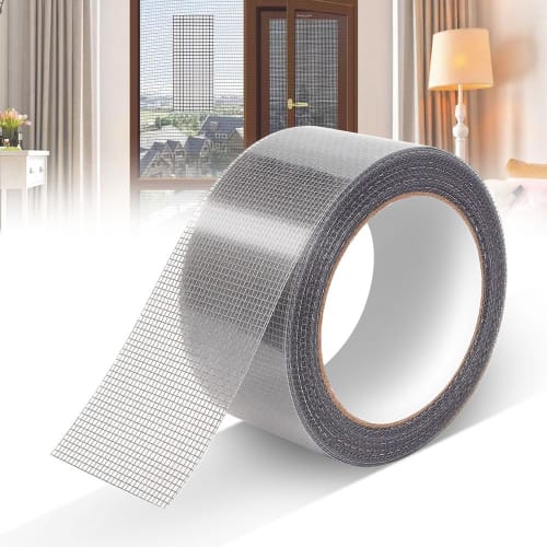 (6m Long X 5cm Wide) Crahoulike Screen Door Repair Tape, Repair Seal, Screen Door Repair Patch, Strong Adhesive, Repairs Tears, Freely Cuttable, Long