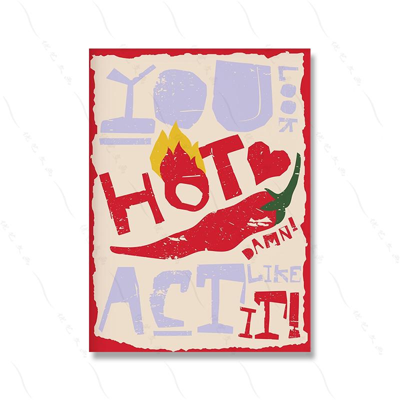 Retro Pink Colour Poster Pasta Wall Art Pictures Pasta Humour Hot Pink Fish Sardines Print Kitchen Trendy Dining Room Decor