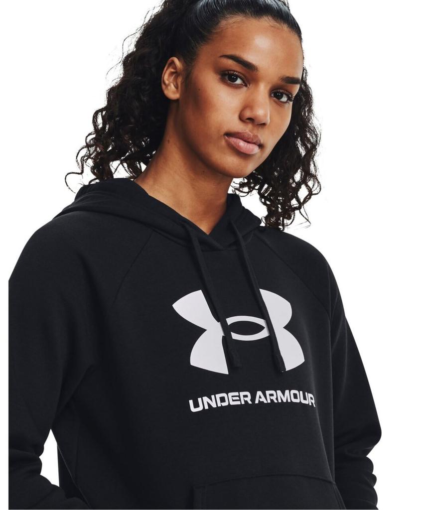 Under Armour UA Rival Fleece Velké Logo HDY Černá Bílá SM