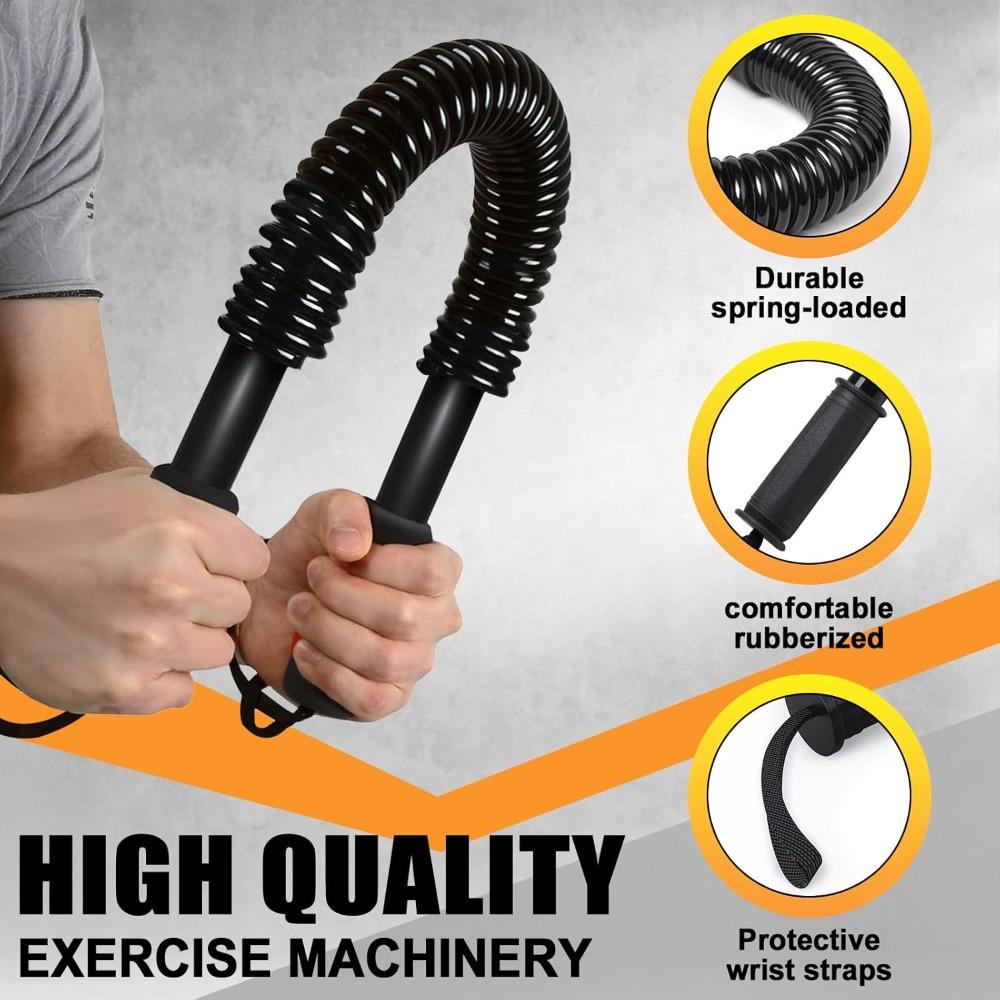 Foldable Spring Bar Resistance Bend Bar 20-60kg Arm Trainer Man Arm Exerciser Gym Equipment