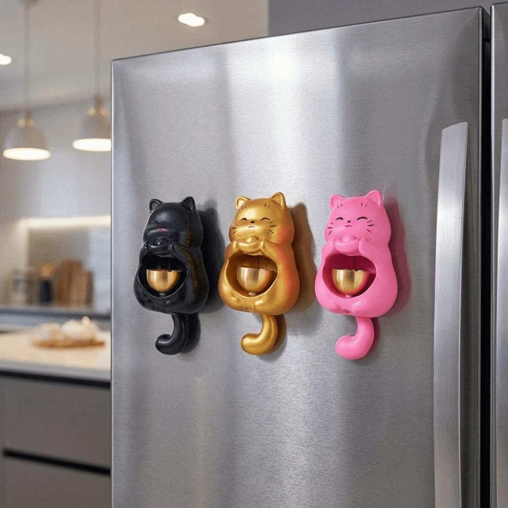 Lucky Cat Magnetic Doorbell Creative Entry Reminder Bell Shopkeepers Windbell  for Refrigerator