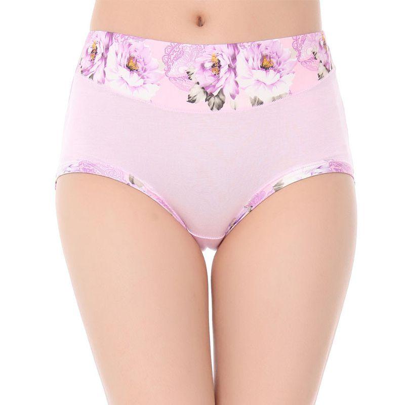 Women Sexy Underwear Modal Panties Floral Underpant Elegant Boyshort Briefs For Comfort
