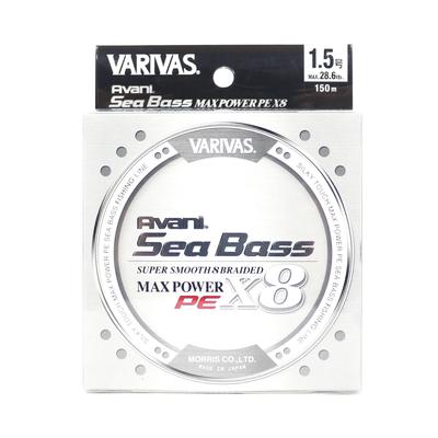 Varivas PE-Schnur Seabass Max Power X8 Silber 150 m PE 1,5 28,6 lb (5776)