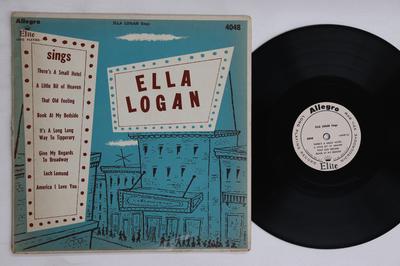 10inch Record ELLA LOGAN - Ella Logan Sings 4048 ALLEGRO ELITE US Pop Used
