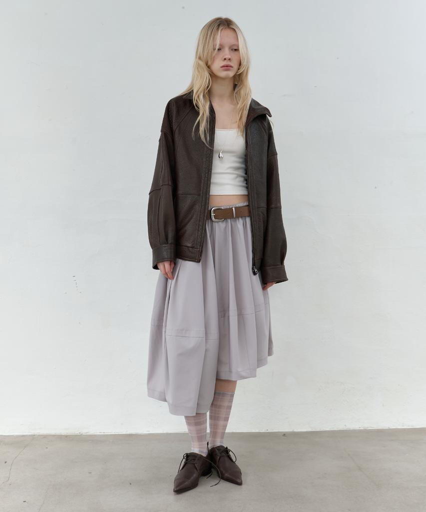 Seolan Unbalance Volume Pants_Gray