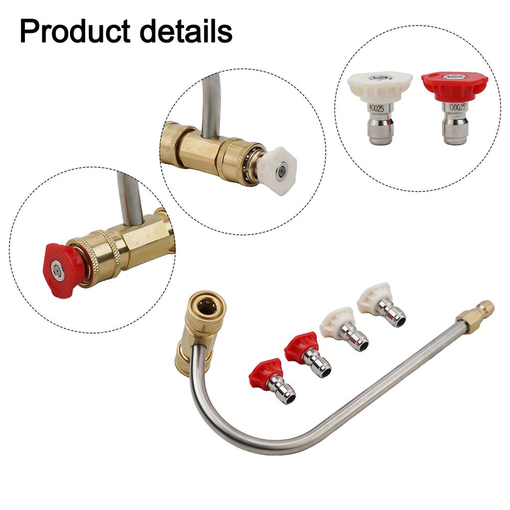Pressure Washer Gutter Cleaner For Pressure Nozzles Practical To Use. Practical to use. 1/4 Inch With 4 Nozzles
