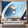 Custom Name Text Tapestry Lazio FC Personalized Polyester Wall Tapestry For Bedroom And Room
