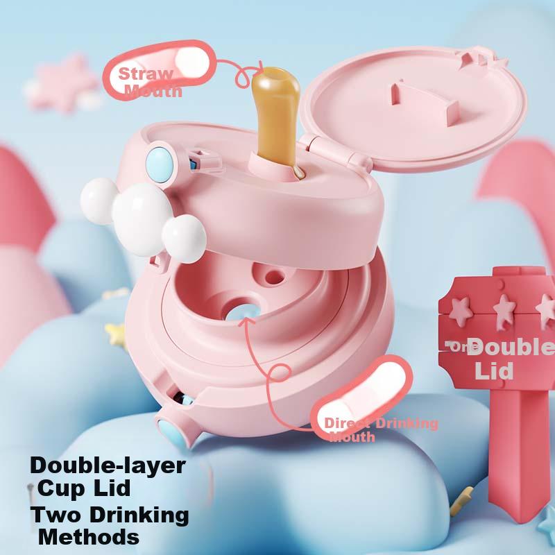 BABLOV Children Straw Water Bottle PPSU School Use Cup Maternity Household High Temperature Resistant 650ml