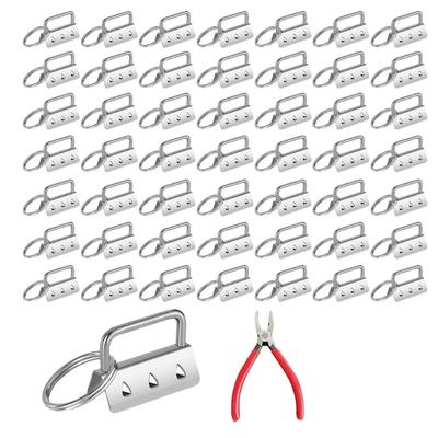 50Pcs Long Tail Clip Keychain Hardware Set Stainless Steel Keyrings For Handmade Keychain Jewelry Crafting Supplies
