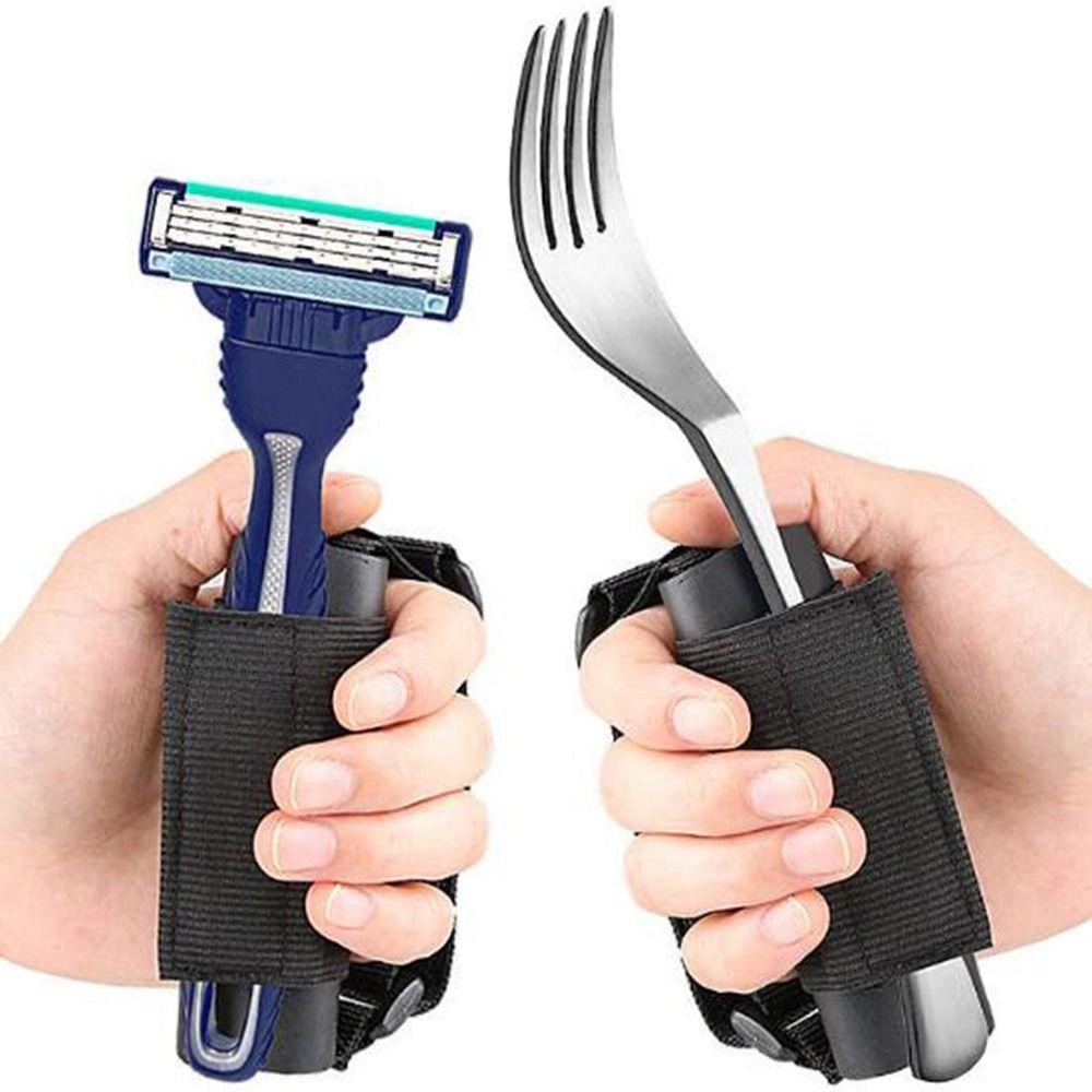 Adjustable Aid Utensil Cuff Anti Shake Eating Assistance Cuff Spoons Forks Fixing Band Daily