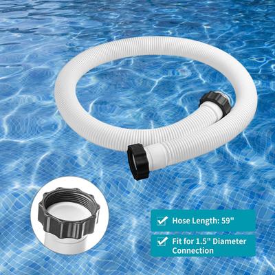 Manguera de repuesto para piscina a prueba de fugas, fácil instalación, filtros de arena universales, sistemas de agua salada, larga para adaptador INTEX