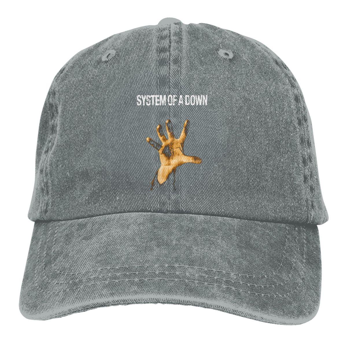 Kiki Cap System Of A Down Accessoires Unisex Dames Baseballpetten Heavy Metal Band Soad Distressed Denim Gewassen Pet Vintage One Size