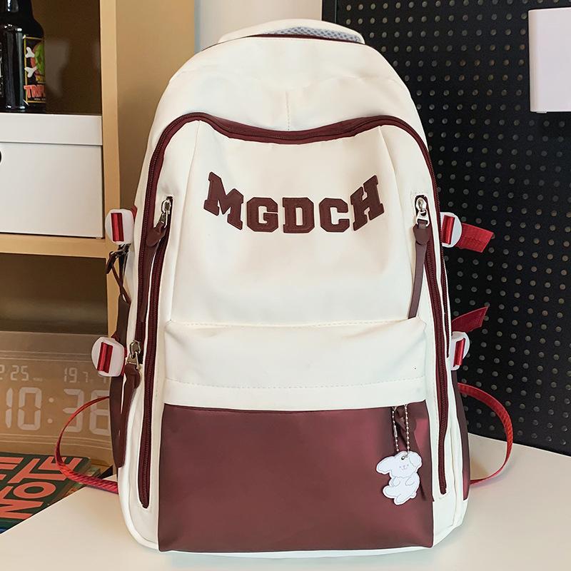 School Bag Children Primary School Girls Burgundy Junior High School Backpack Middle School Student College Student Backpack