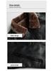 Nouvelle veste épaisse en daim pour homme - Automne/Hiver Cuir PU Décontracté d'affaires, Manteau à col carré Tendance