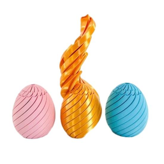 3D-gedrucktes spiralförmiges Ei Fidget Toy Einzigartiges sensorisches Fidget Dreh-Osterei Spielzeug Stressabbau Ei-Kreisel für Kinder Erwachsene Angstlinderung