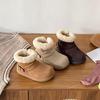 Children's Genuine Leather Snow Boots - Winter 2025 Warm Velvet Lambswool for Girls and Boys