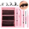 D Song Single Tuft False Eyelashes Natural Thick Diy Segmented 10-18Mm Eyelashes