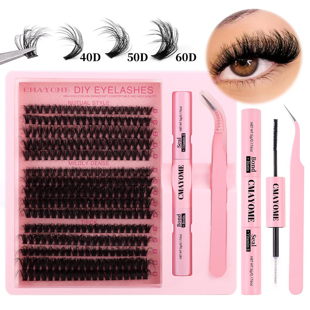 D Song Single Tuft False Eyelashes Natural Thick Diy Segmented 10-18Mm Eyelashes