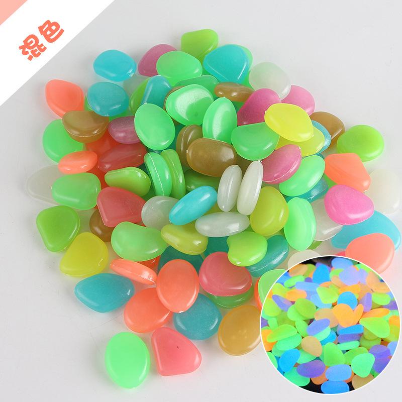 Pacote com 50 Pedras Fluorescentes Luminosas para Decoração de Aquário com Embalagem em Inglês