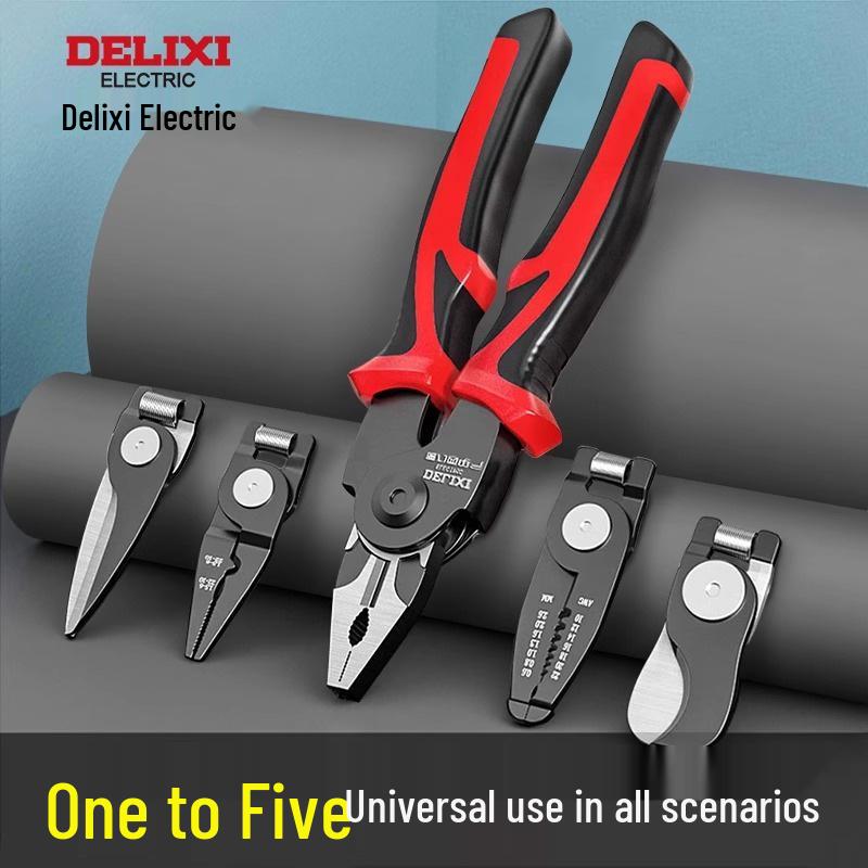 DELIXI Multifunctional High-Hardness Electrical Wire Cutter and Electrician Pliers Set