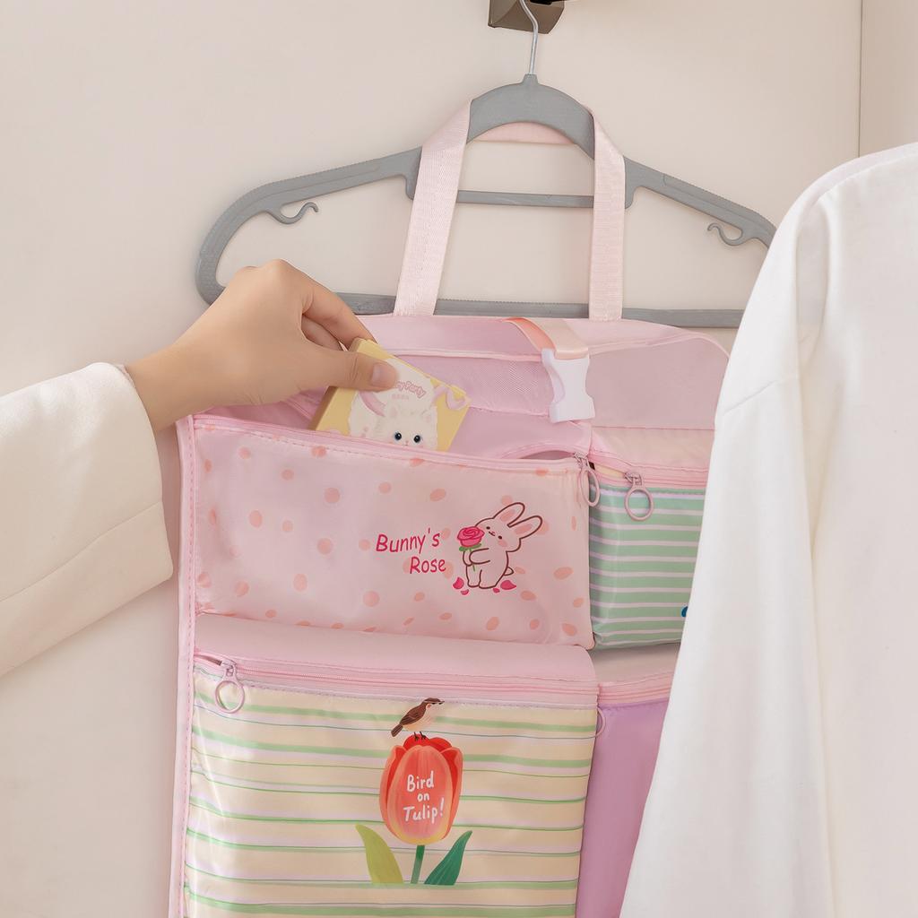 New Printed 10-in-1 Travel Storage Bag Large Capacity Portable Underwear Organizer Luggage Clothing Organizer Bag