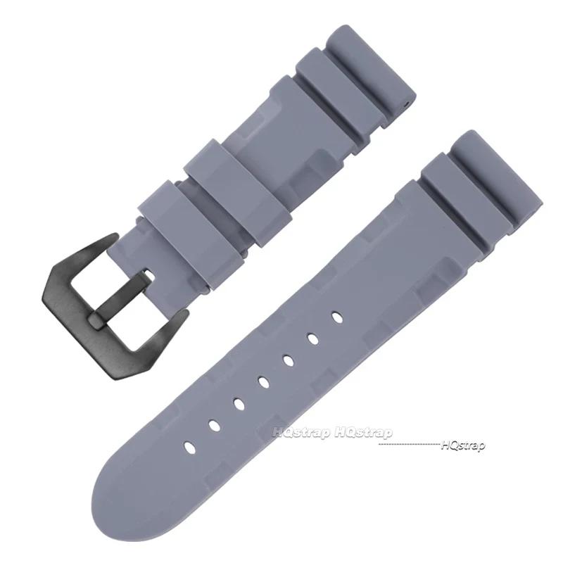 22mm 24mm 26mm Silikonové řemínky pro hodinky Panerai Měkký sportovní náramek Pohodlný gumový pásek Dámské Pánské Náramkové doplňky