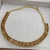 Temperament Geometric Square Design Crystal Niche Unique Charm Necklace Jewelry Fashion Versatile Bracelet Set