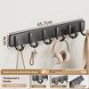 No-Drill Adhesive Wall-Mounted Bathroom Coat Hook with No-Trace Design