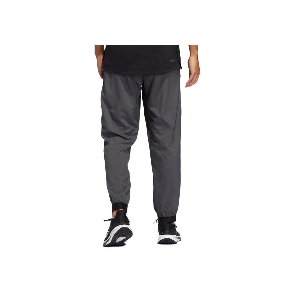 Adidas Workout Pants With Solid Color Logo Print And Stripes Men Pants Black HF8986