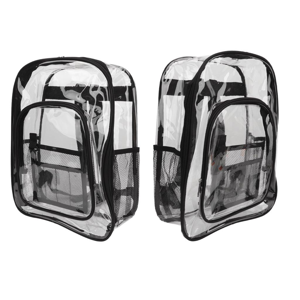 Transparent Backpack PVC Large Capacity Dual Shoulder Strap Waterproof Clear Backpack for Students