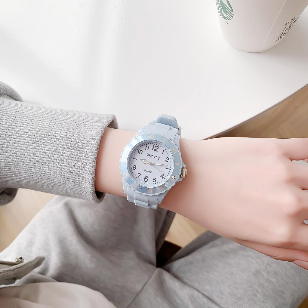 Kids Exam Watch Girls Boys Elementary School Waterproof Imitation Drop Macaron Little Fresh Sport Jelly Candy Color