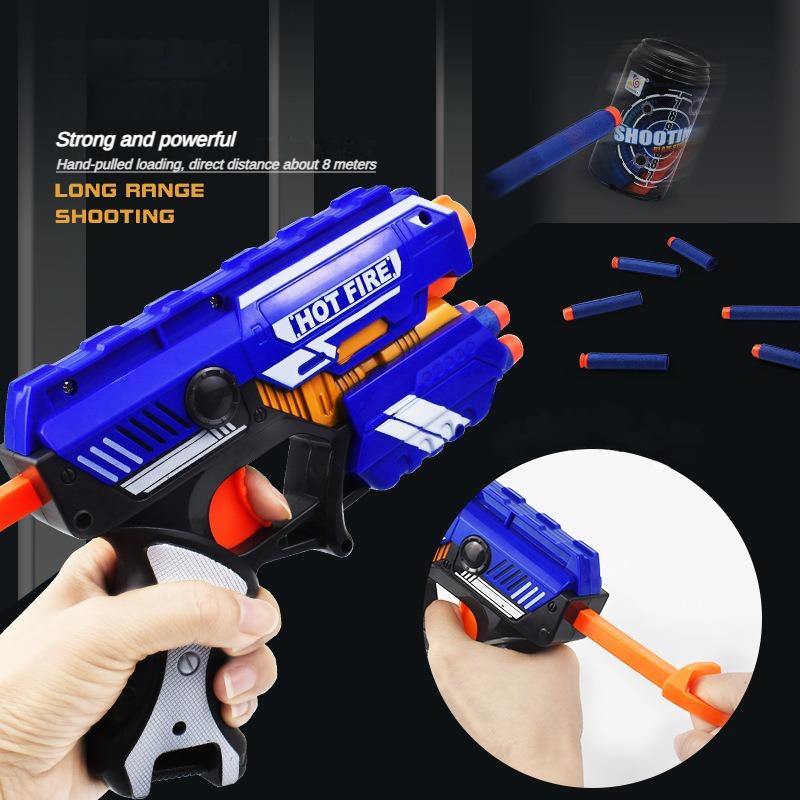Soft Bullets Manual  2-in-1 Toy Gun EVA Bullets Foam Dart Launcher Parent Child Interactive Battle Toy Outdoor Cs Prop