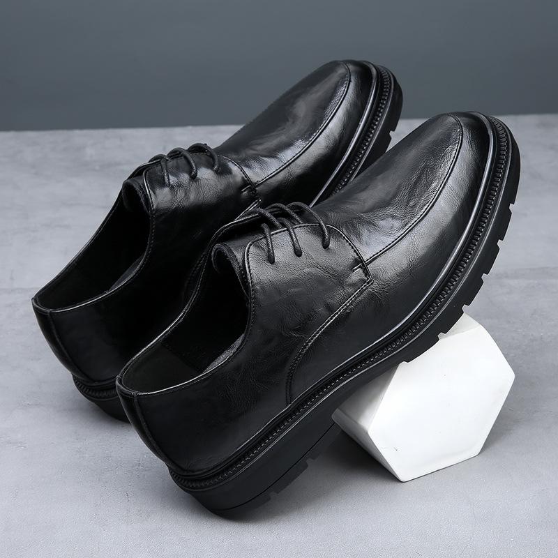 New Spring Leather Men's Shoes Breathable Business Dress Casual Shoes Men's Versatile High-end Leather Shoes