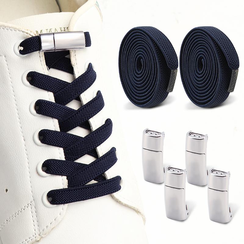 Lacci magnetici per sneakers senza nodo, lacci elastici per scarpe per adulti e bambini, lacci elastici senza nodo, accessori per scarpe, 1 paio/2 paia