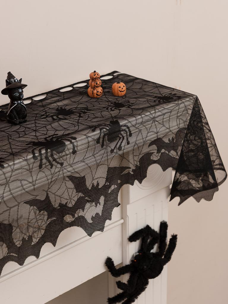 Halloweenské krátké závěsy do obývacího pokoje, ložnice, dekorace skříněk, strašidelná temná atmosféra, teroristická strašidelná dekorace