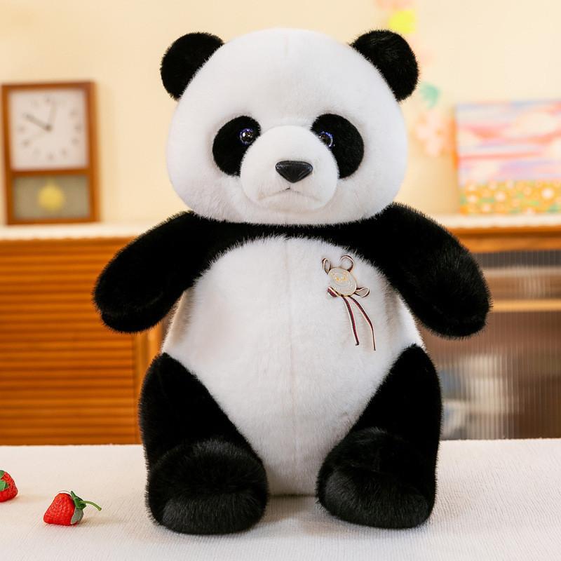 Adorable Panda Plush Toy Cuddly Stuffed Animal Pillow Soft Short Plush Pp Cotton