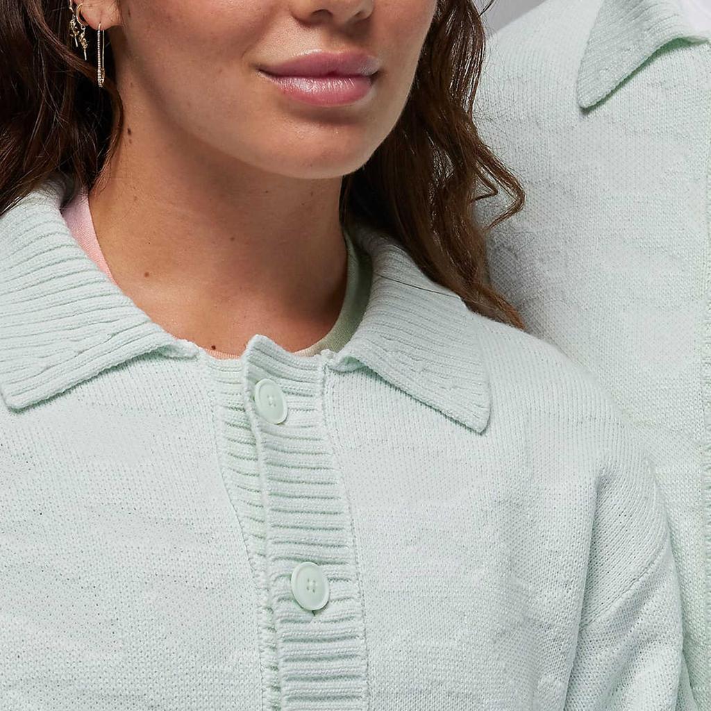 Jordan XJ Balvin FW23 Co-Branded Cardigan-Pullover aus reiner Wolle, Unisex-Oberteile, Mint FJ6146-394