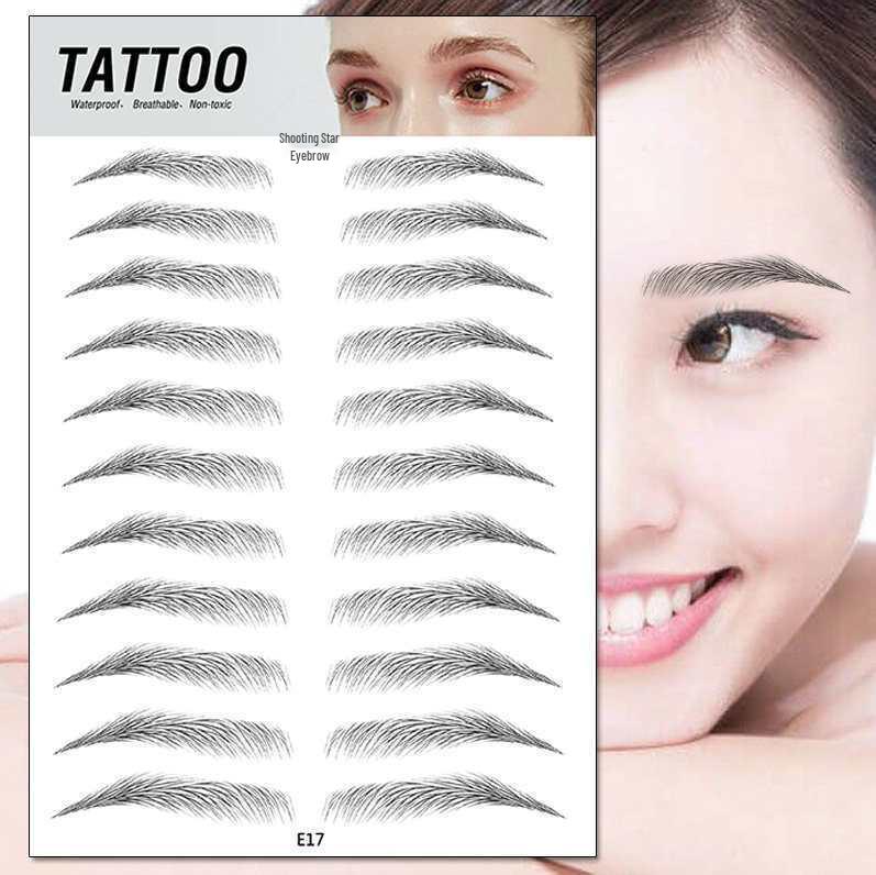 3D Semi-Permanent Waterproof Eyebrow Tattoo Stickers for Men and Women – Easy-to-Apply, Realistic, Long-Lasting