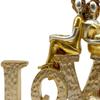 Love Sign Statue Collectible Figurine Cutout Romantic Resin Home Decor Sculpture for Entryway