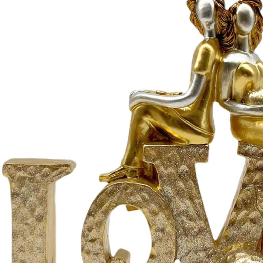Love Sign Statue Collectible Figurine Cutout Romantic Resin Home Decor Sculpture for Entryway