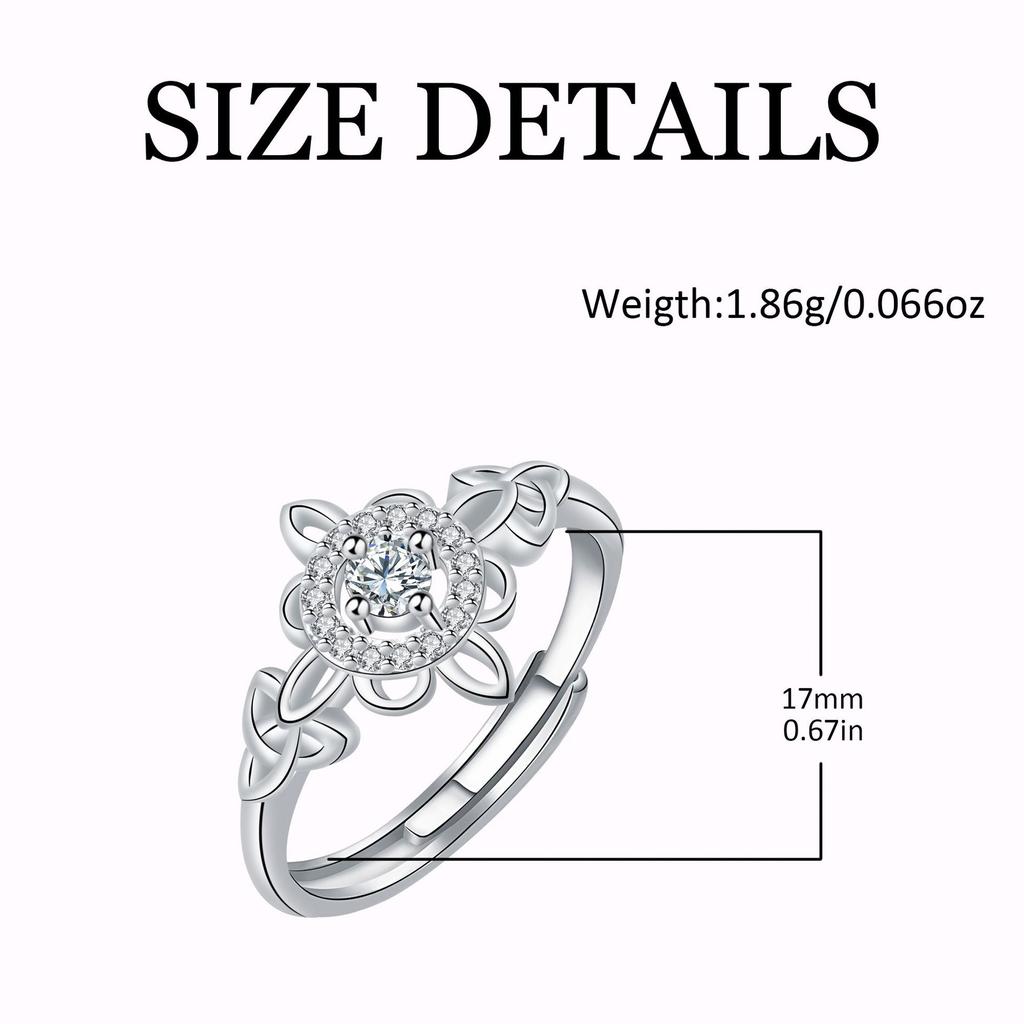 Women's Personality Light Luxury Niche High Sense European and American Witch Knot Jewelry Ring