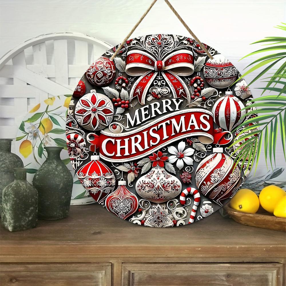 Christmas Decoration Sign,indoor Hanging decorations,2D Flat Wooden products,Christmas Gifts for Friends and Family