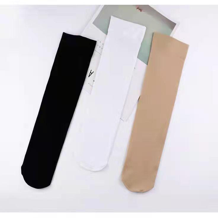 Women's Medium-Thick Velvet Knee-High Socks, Trendy Flesh-Colored Stockings for Spring and Autumn.
