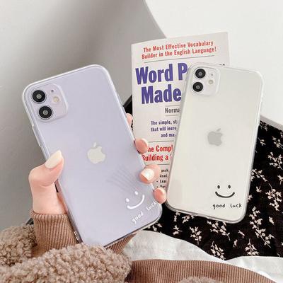 Simple Smiley Face Suitable for Apple 16 Mobile Phone Case IPhone 17 Promax All Inclusive 14 Painted XR13 Simple