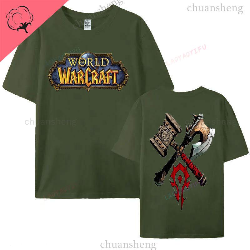 World of Warcraft Gaming T Shirt Hiphop Game Printed Tee Top Loose Comfort Clothing Summer Unisex Hot Sale Tees 100 Cotton