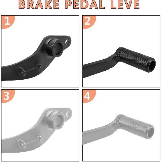 Motorcycle Brake Pedal Foot Lever Replacement for Honda CBR650 2014-2024 CB650R 2019-2024 Brake Lever Pedal (Black)